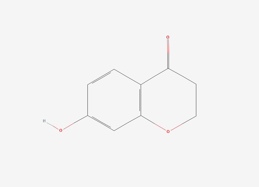 Two-dimensional chemical structure of 7-hydroxy-3,4-dihydro-2H-1-benzopyran-4-one