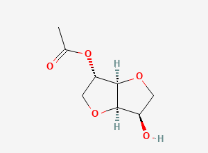 Two-dimensional chemical structure of Isosorbide-13C6 5-Mononitrate, CAS 13042-39-2
