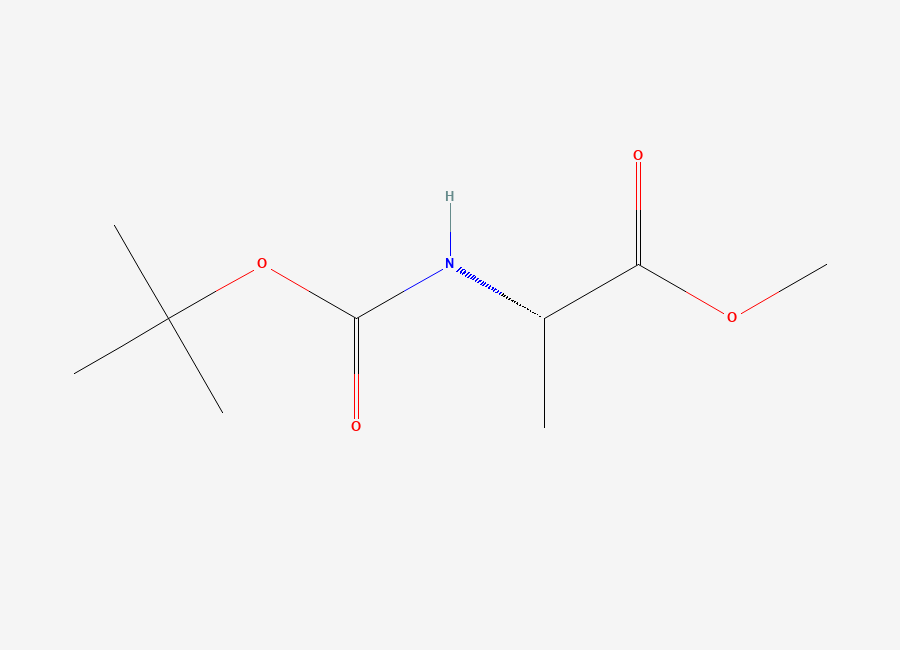 Two-dimensional chemical structure of Boc-L-alanine methyl ester