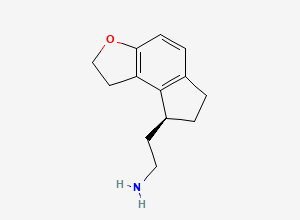 Two-dimensional chemical structure of (8S)-1,6,7,8-Tetrahydro-2H-indeno(5,4-b)furan-8-ethanamine