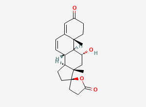 Two-dimensional chemical structure of 11alpha-Hydroxycanrenone