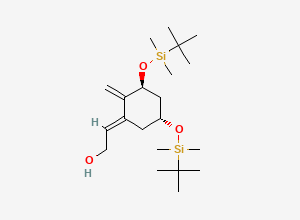 Two-dimensional chemical structure of (E)-2-((3S,5R)-3,5-bis((tert-butyldimethylsilyl)oxy)-2-methylenecyclohexylidene)ethan-1-ol