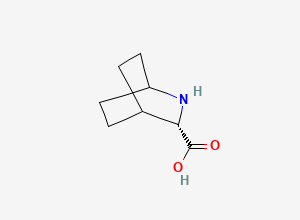 Two-dimensional chemical structure of (3S)-2-azabicyclo[2.2.2]octane-3-carboxylic acid