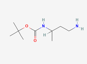 Two-dimensional chemical structure of tert-Butyl (4-aminobutan-2-yl)carbamate