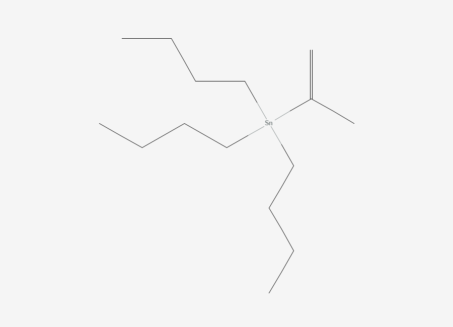 Two-dimensional chemical structure of Stannane, tributyl(1-methylethenyl)-