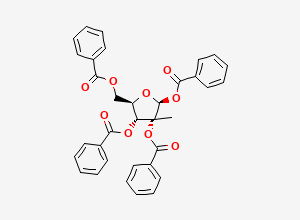 Two-dimensional chemical structure of 1,2,3,5-Tetra-O-benzoyl-2-C-methyl-beta-D-ribofuranose