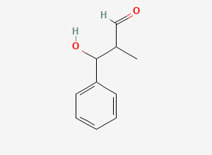Two-dimensional chemical structure of 3-Hydroxy-2-methyl-3-phenylpropanal