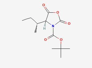 Two-dimensional chemical structure of tert-butyl (4S)-4-[(2R)-butan-2-yl]-2,5-dioxo-1,3-oxazolidine-3-carboxylate