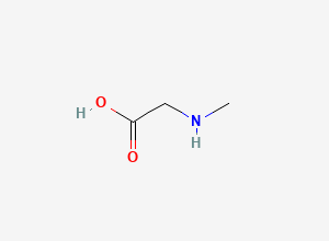 Two-dimensional chemical structure of Sarcosine/ Methylaminoacetic acid, CAS 107-97-1