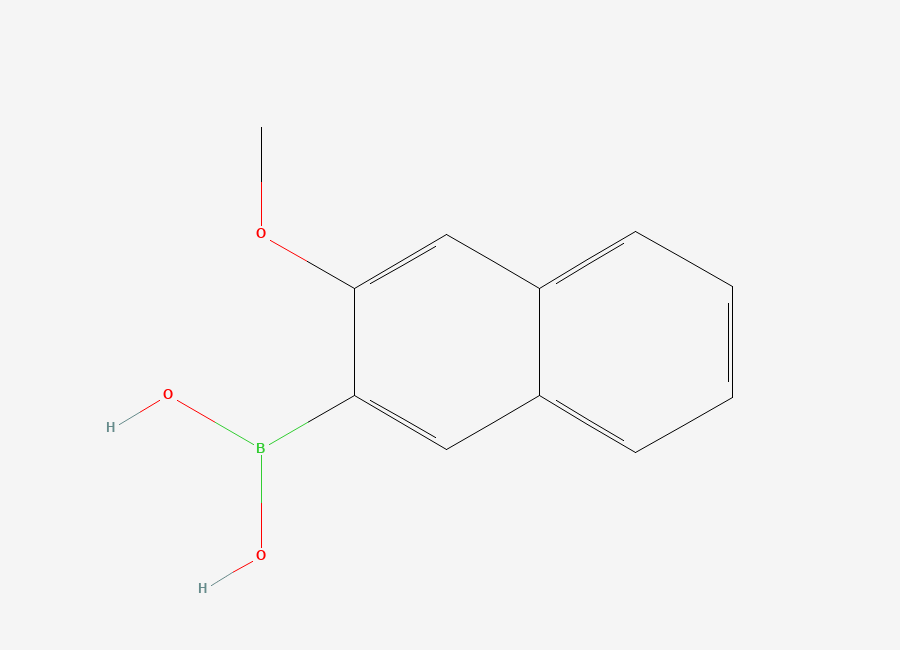 Two-dimensional chemical structure of 3-Methoxynaphthalene-2-boronic acid