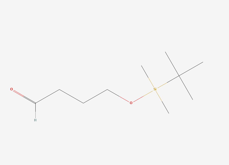 Two-dimensional chemical structure of 4-((Tert-butyldimethylsilyl)oxy)butanal