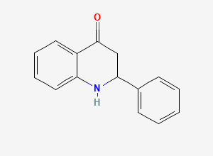 Two-dimensional chemical structure of 2,3-Dihydro-2-phenyl-4(1H)-quinolinone