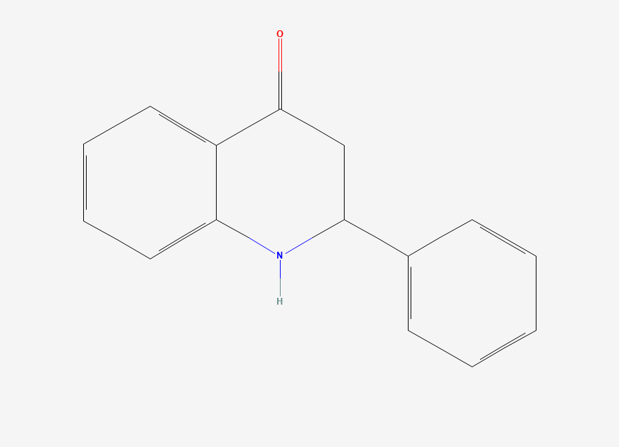 Two-dimensional chemical structure of 2,3-Dihydro-2-phenyl-4(1H)-quinolinone