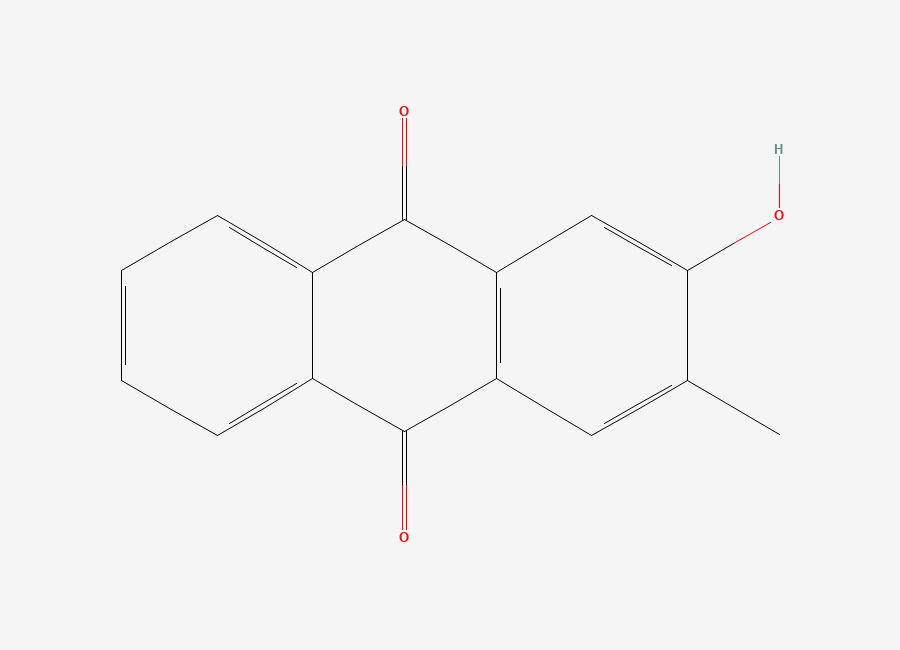 Two-dimensional chemical structure of 2-Hydroxy-3-methylanthraquinone