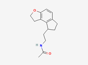 Two-dimensional chemical structure of N-(2-(2,6,7,8-tetrahydro-1H-indeno[5,4-b] furan-8-yl)ethyl)acetamide