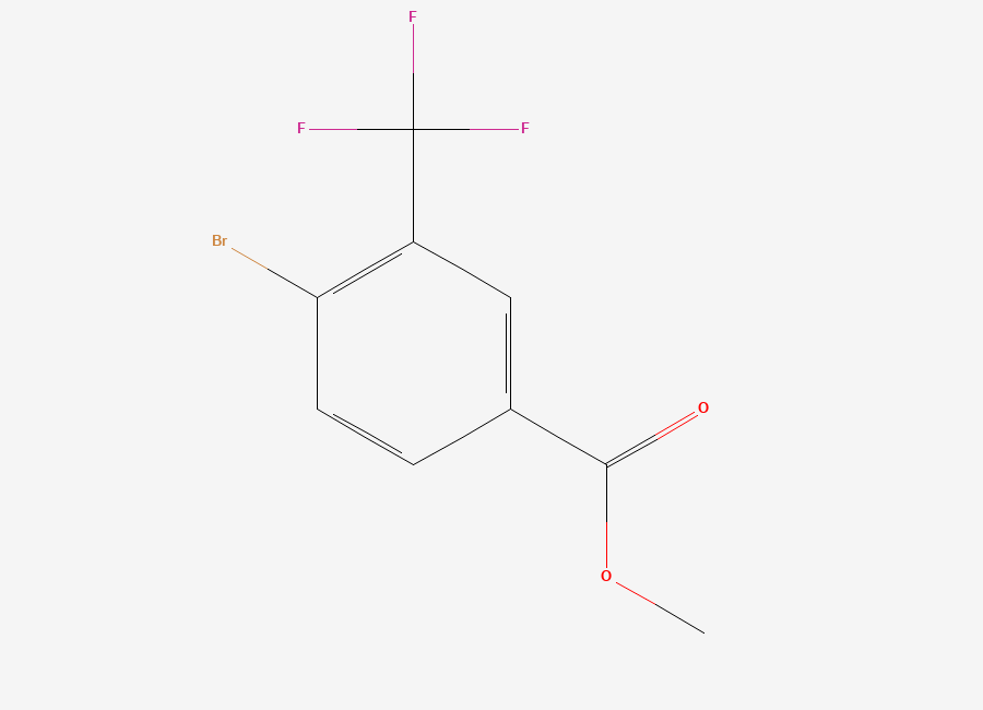 Two-dimensional chemical structure of Methyl 4-bromo-3-(trifluoromethyl)benzoate