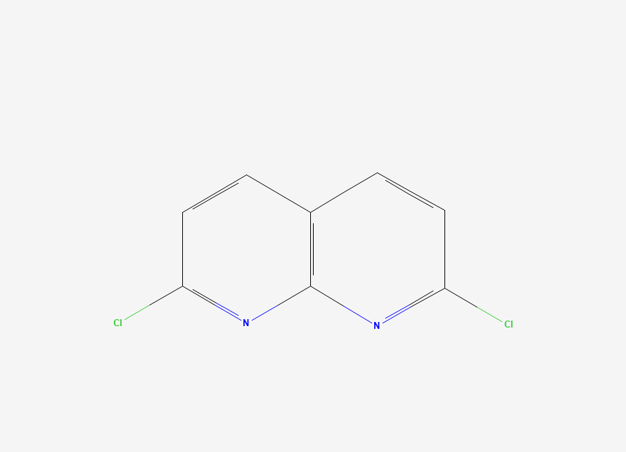 Two-dimensional chemical structure of 2,7-Dichloro-1,8-naphthyridine