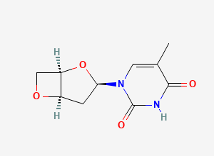 Two-dimensional chemical structure of 1-(3,5-Anhydro-2-deoxy-beta-D-threo-pentofuranosyl)thymine