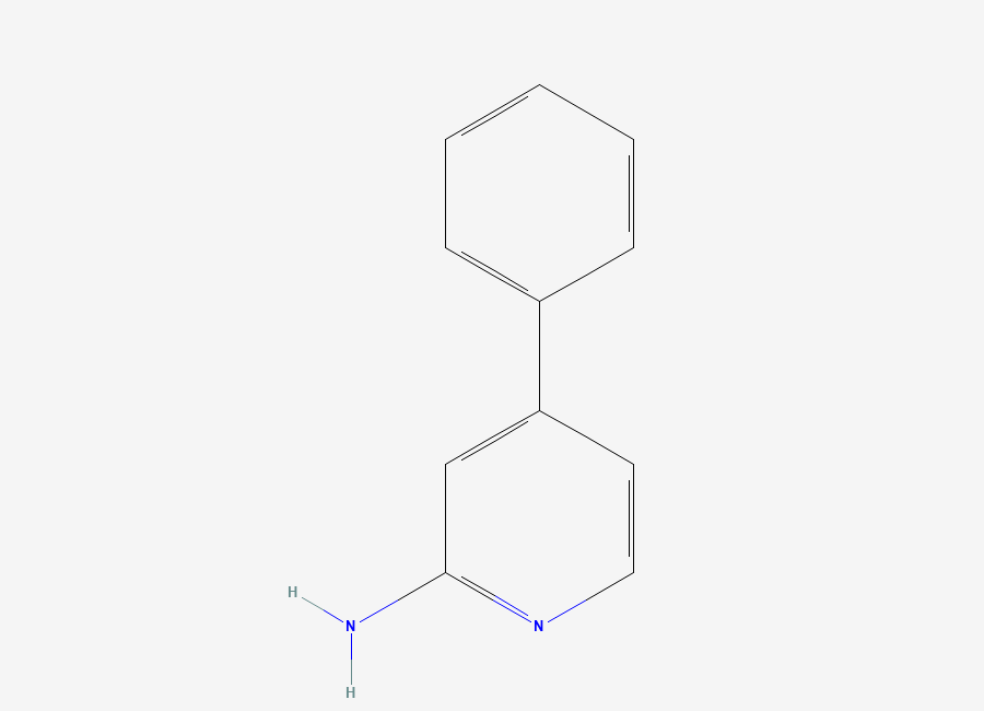 Two-dimensional chemical structure of 2-Pyridinamine, 4-phenyl-