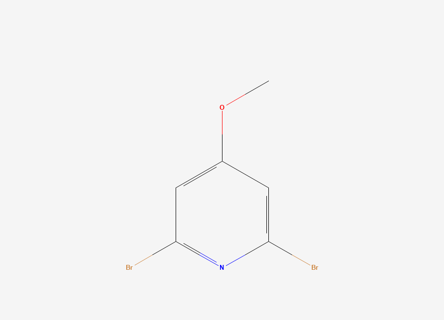 Two-dimensional chemical structure of 2,6-Dibromo-4-methoxypyridine