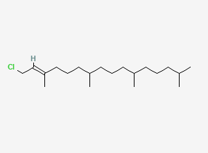 Two-dimensional chemical structure of (E)-1-chloro-3,7,11,15-tetramethylhexadec-2-ene