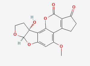 Two-dimensional chemical structure of Aflatoxin M2, CAS 6885-57-0