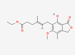 Two-dimensional chemical structure of Mycophenolate Mofetil Ethyl Ester