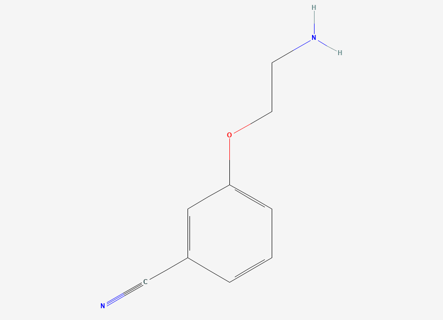 Two-dimensional chemical structure of 3-(2-Aminoethoxy)benzonitrile