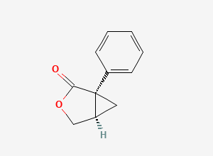 Two-dimensional chemical structure of (1S,5R)-1-Phenyl-3-oxabicyclo[3.1.0]hexan-2-one / LevoMilnacipran Lactone, CAS 96847-53-9
