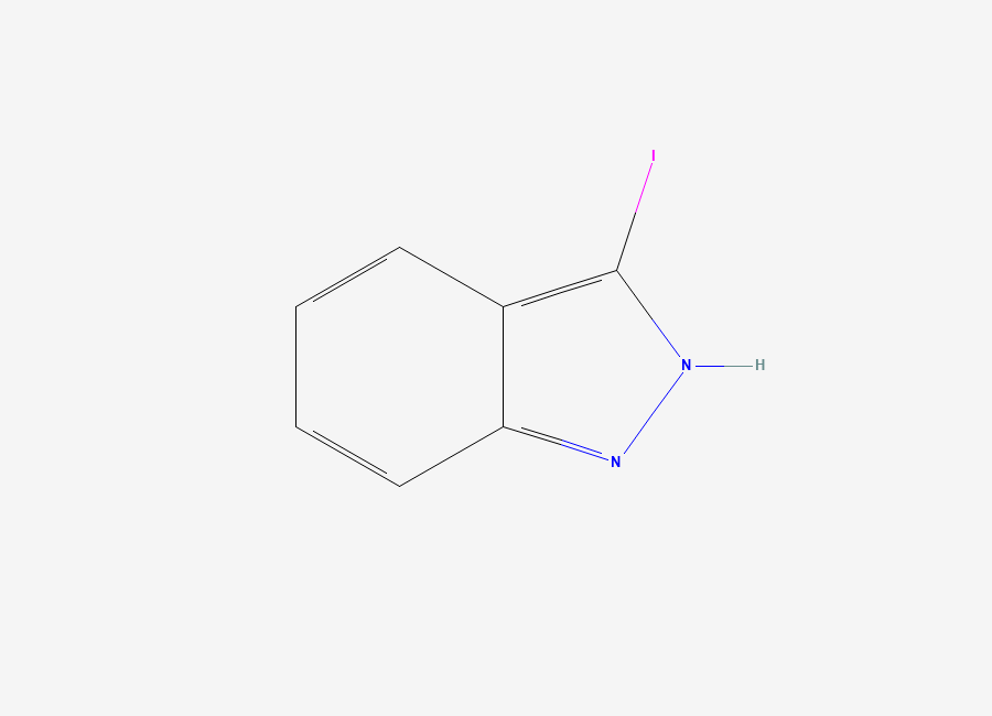 Two-dimensional chemical structure of 3-Iodo-1H-indazole