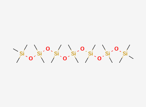 Two-dimensional chemical structure of Hexadecamethylheptasiloxane, CAS 541-01-5