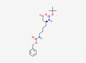 Two-dimensional chemical structure of Boc-Lysinol(Z)