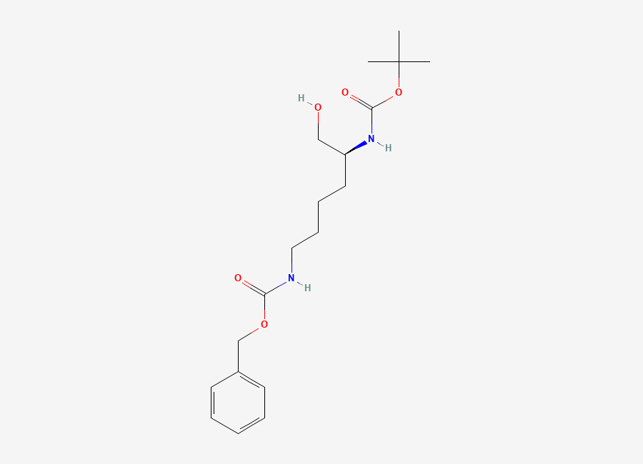 Two-dimensional chemical structure of Boc-Lysinol(Z)
