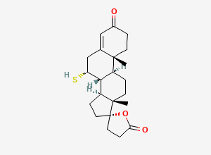 Two-dimensional chemical structure of 7α-Thio spironolactone, CAS 38753-76-3