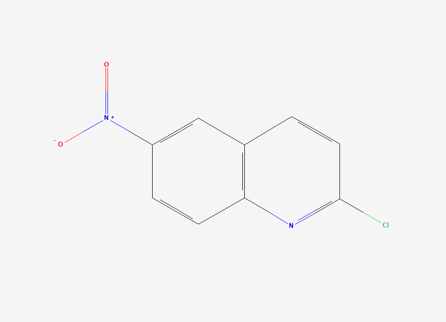 Two-dimensional chemical structure of 2-Chloro-6-nitroquinoline