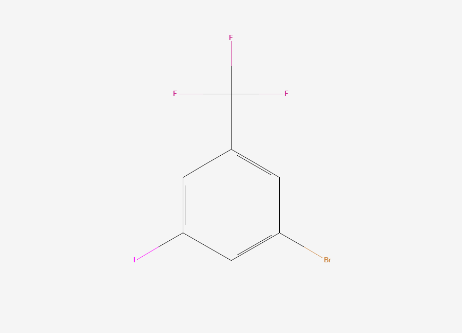 Two-dimensional chemical structure of 3-Bromo-5-iodobenzotrifluoride