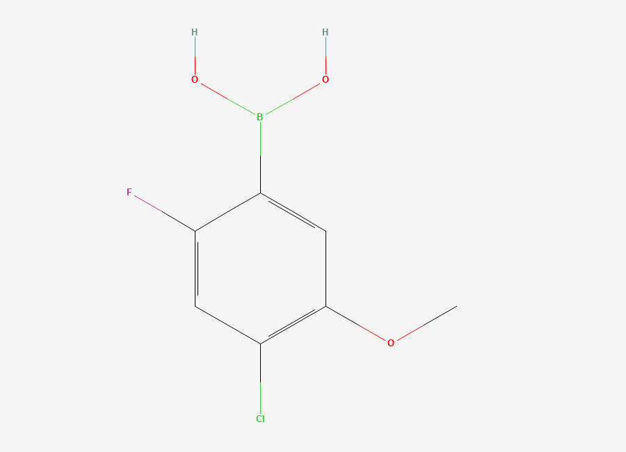Two-dimensional chemical structure of (4-Chloro-2-fluoro-5-methoxyphenyl)boronic acid