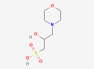 Two-dimensional chemical structure of 2-Hydroxy-4-morpholinepropanesulphonic acid