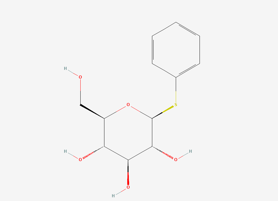 Two-dimensional chemical structure of Phenyl 1-thio-beta-D-glucopyranoside