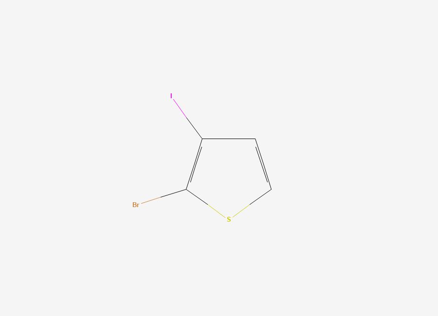 Two-dimensional chemical structure of 2-Bromo-3-iodothiophene