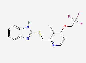 Two-dimensional chemical structure of Lansoprazole EP Impurity C, CAS 103577-40-8
