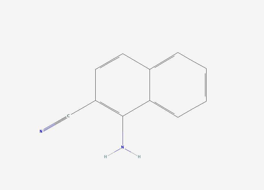 Two-dimensional chemical structure of 1-Amino-2-naphthonitrile