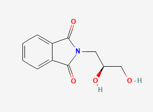 Two-dimensional chemical structure of (S)-2-(2,3-Dihydroxypropyl)isoindoline-1,3-dione