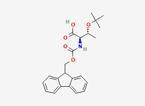 Two-dimensional chemical structure of N-alpha-(9-Fluorenylmethyloxycarbonyl)-O-t-butyl-allo-D-threonine (Fmoc-D-aThr(tBu)-OH)