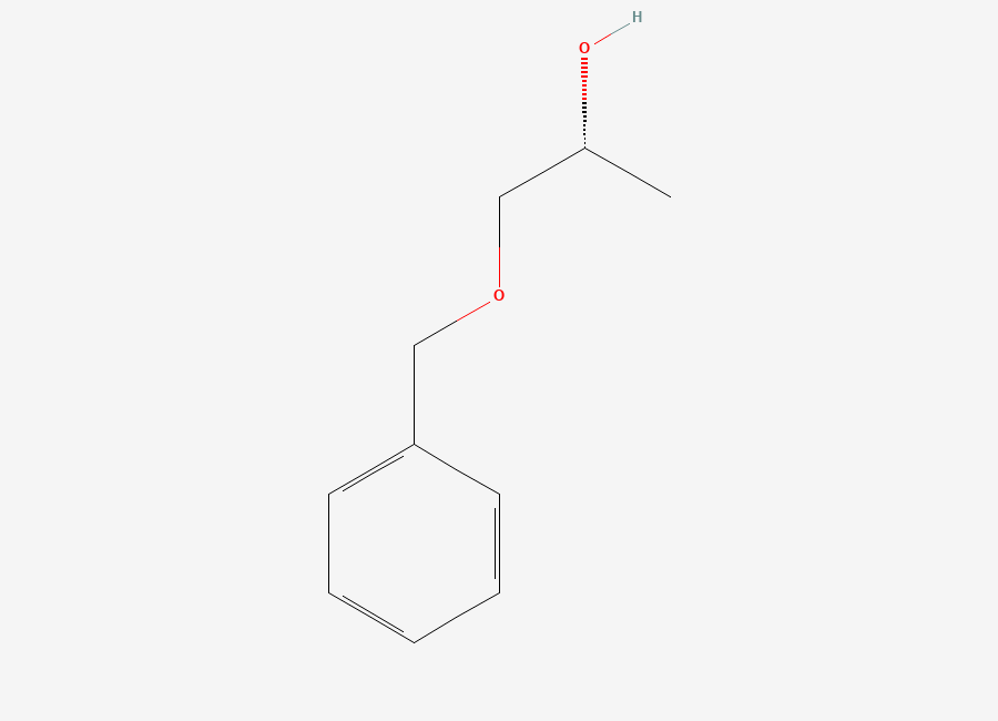 Two-dimensional chemical structure of (2R)-1-(benzyloxy)propan-2-ol