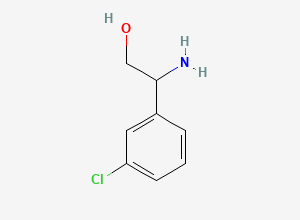 Two-dimensional chemical structure of beta-Amino-3-chlorobenzeneethanol