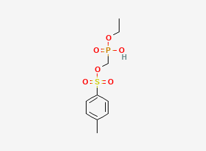 Two-dimensional chemical structure of Tosyloxymethylphosphonic acid monoethyl ester