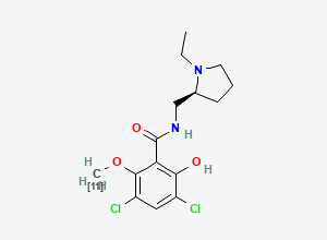 Two-dimensional chemical structure of Raclopride C 11