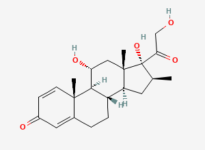 Two-dimensional chemical structure of 11alpha,17,21-Trihydroxy-16beta-methylpregna-1,4-diene-3,20-dione