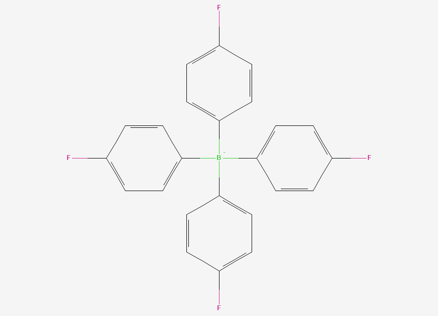 Two-dimensional chemical structure of Tetrakis(4-fluorophenyl)boranuide